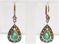 Orecchini Stocco Gioielli Donna diamanti in Oro giallo Smeraldo 2.08 Ct STILL - STILL